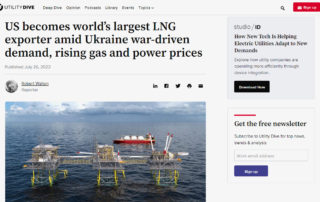US becomes world's largest LNG exporter amid Ukraine war-driven demand, rising gas and power prices (utilitydive.com)
